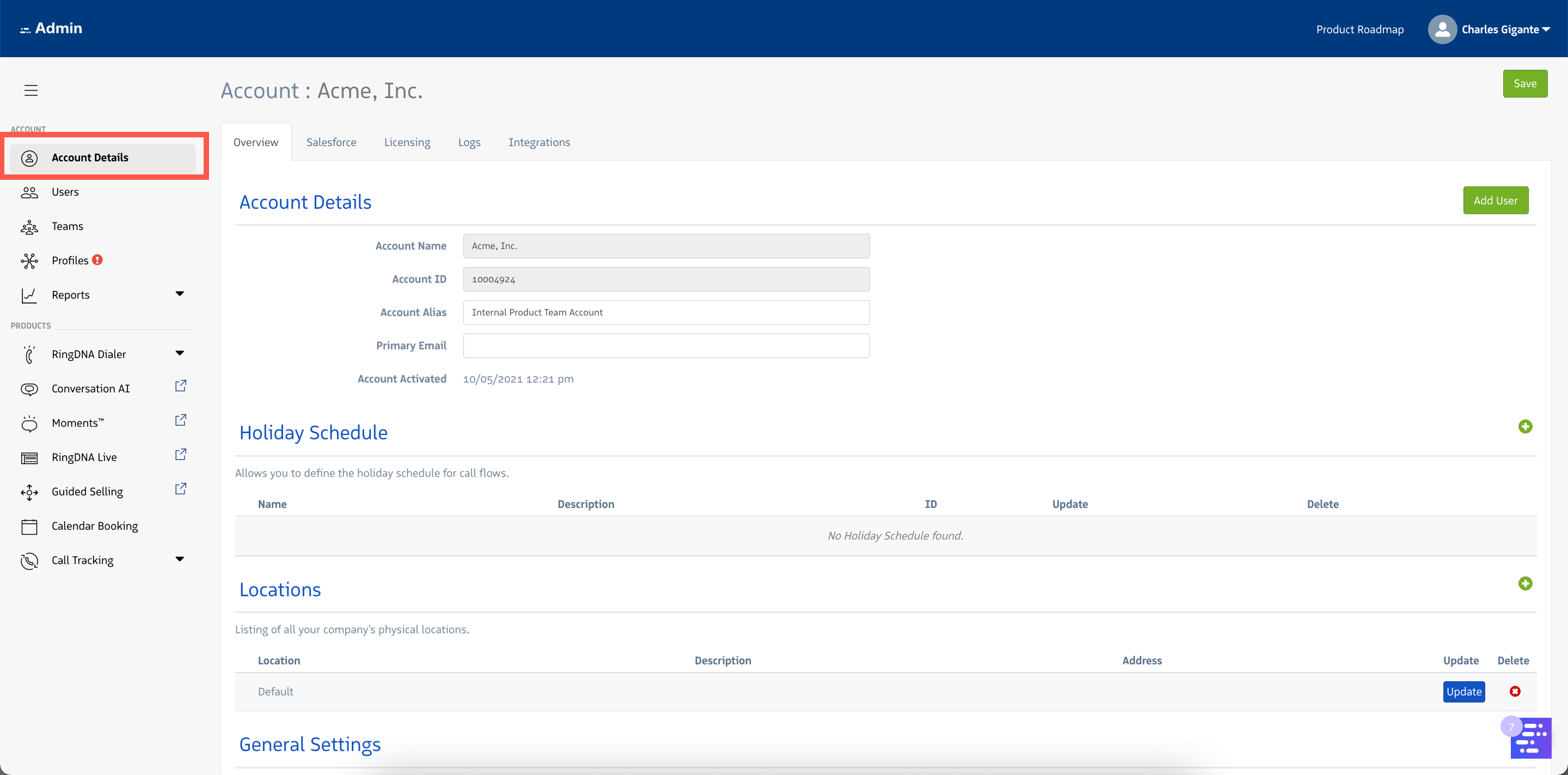 Account Details
