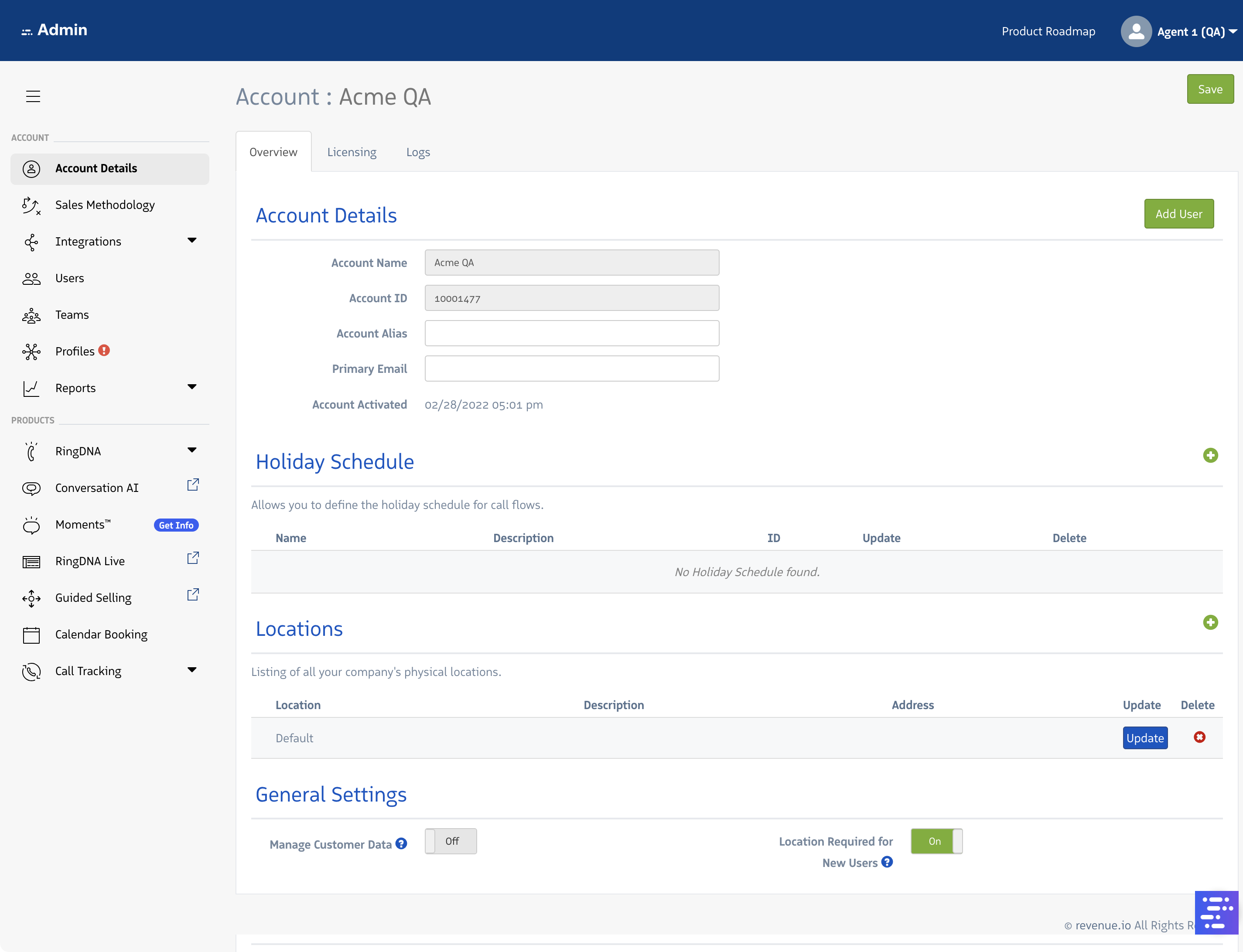 Overview Tab