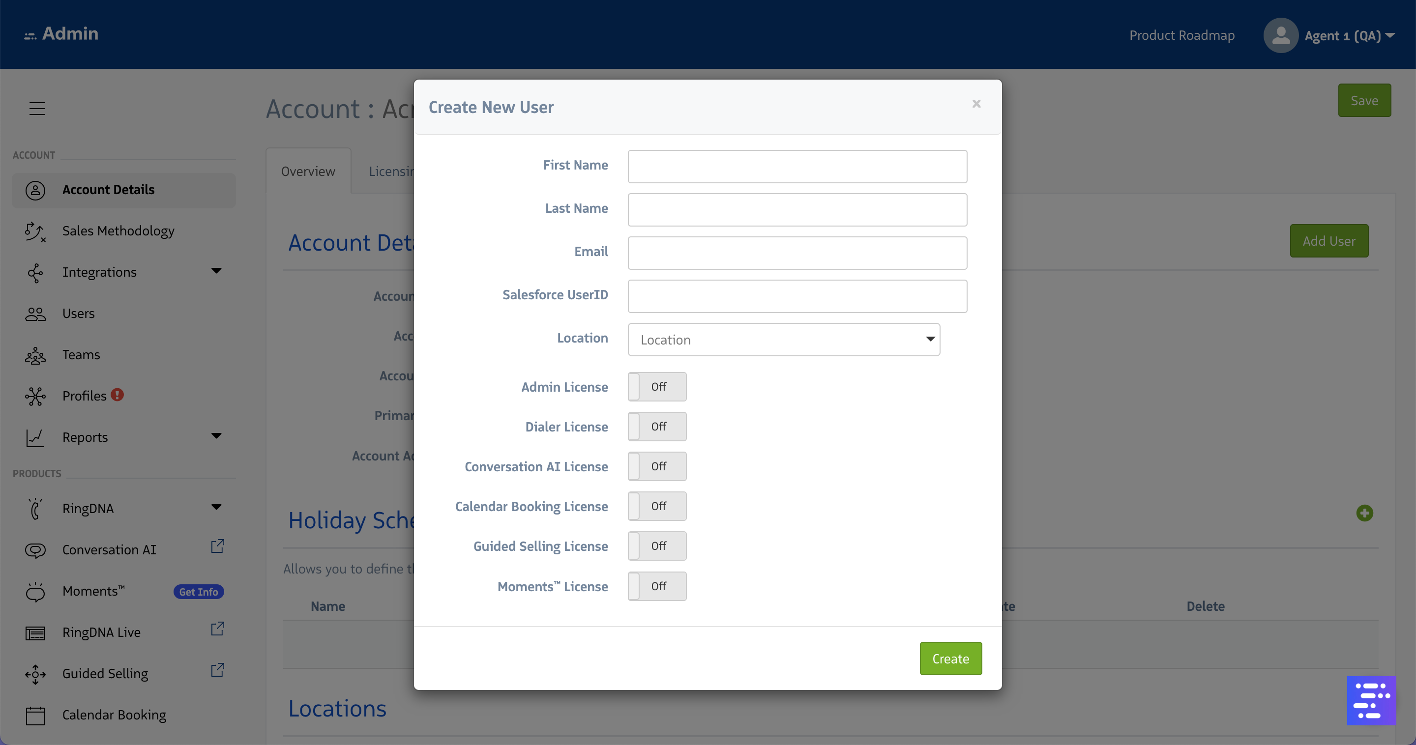Create New User
