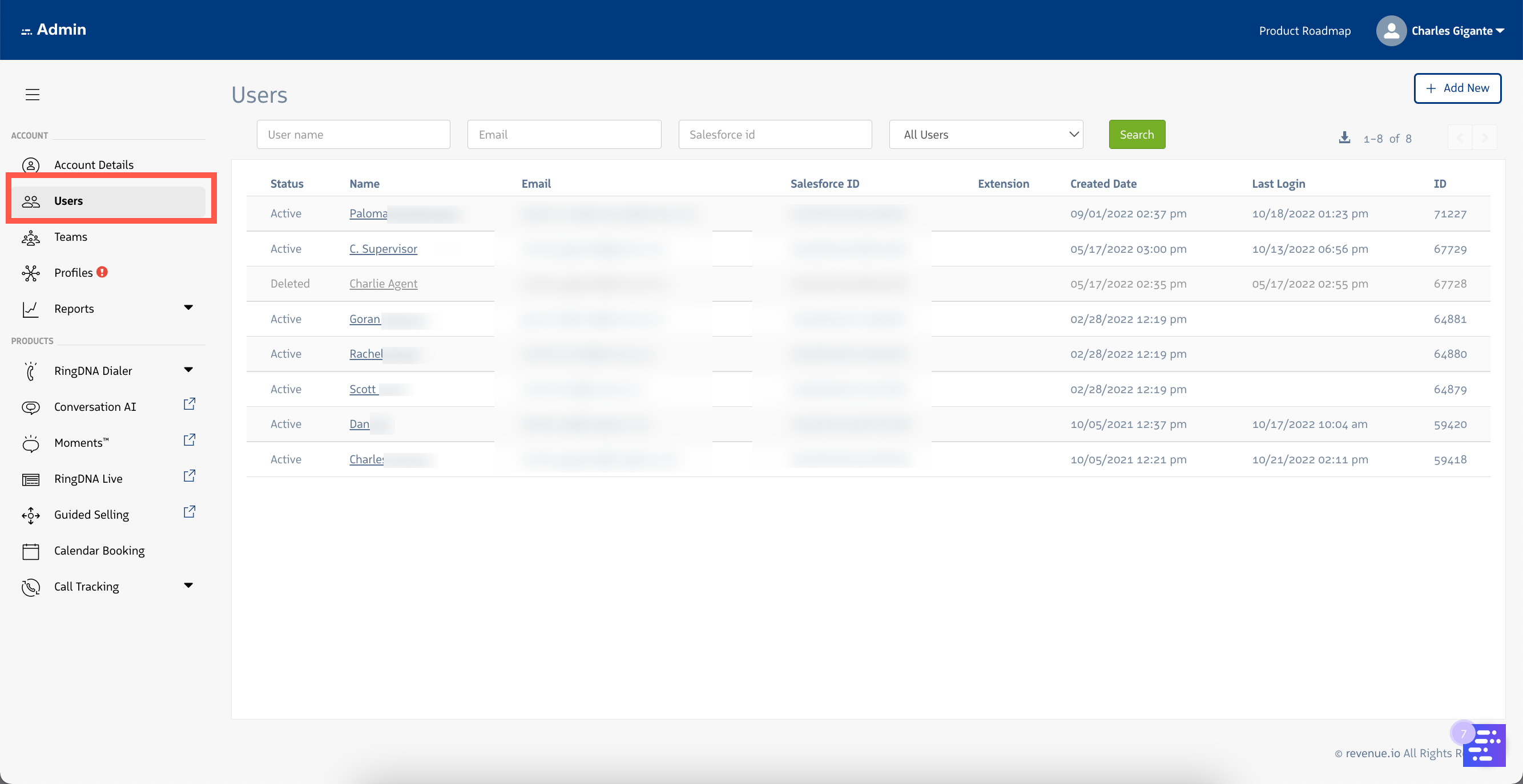 Users List