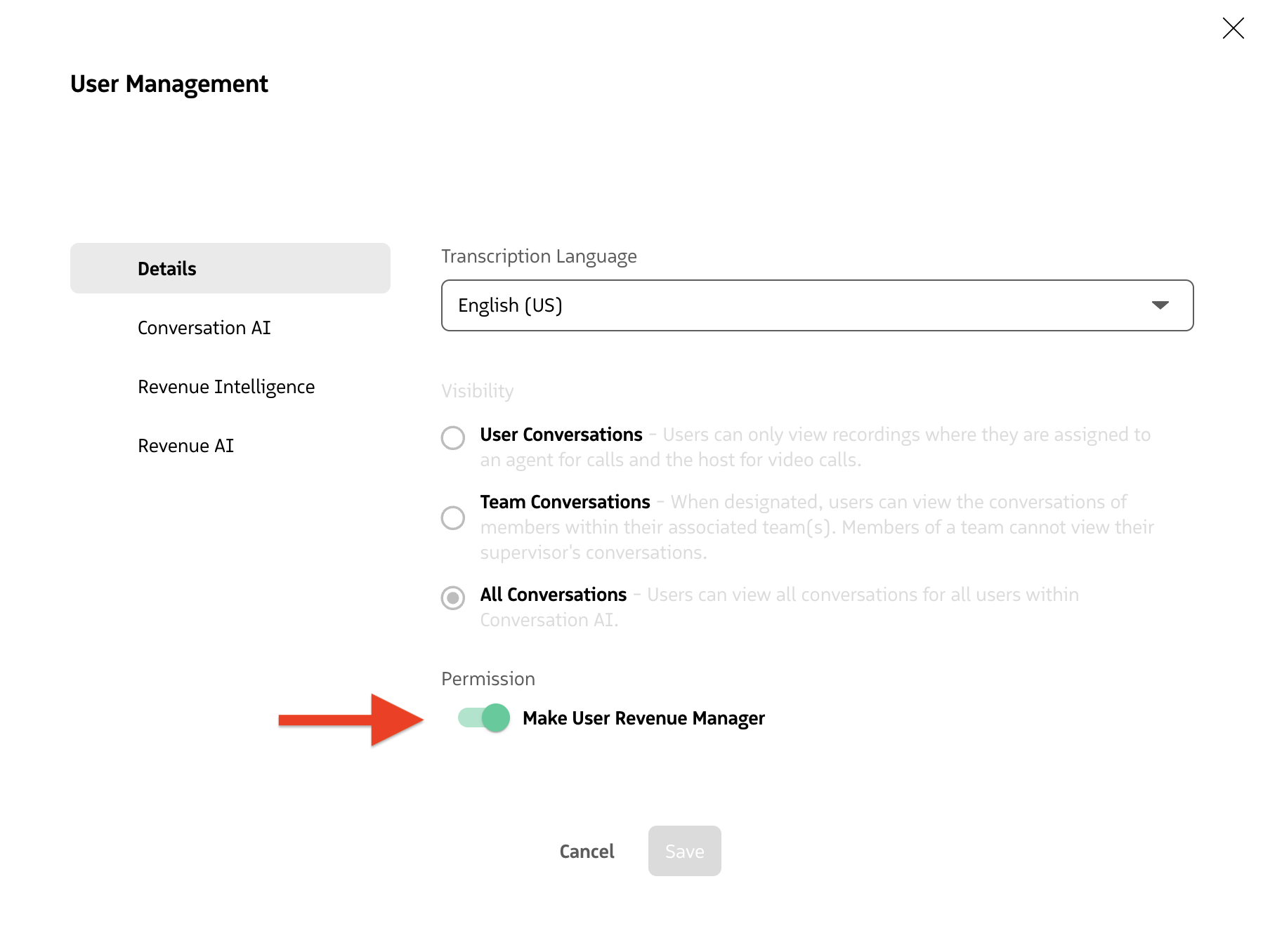 CAI Manager toggle