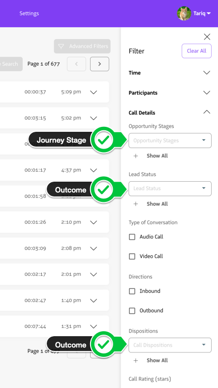 Journey stage
