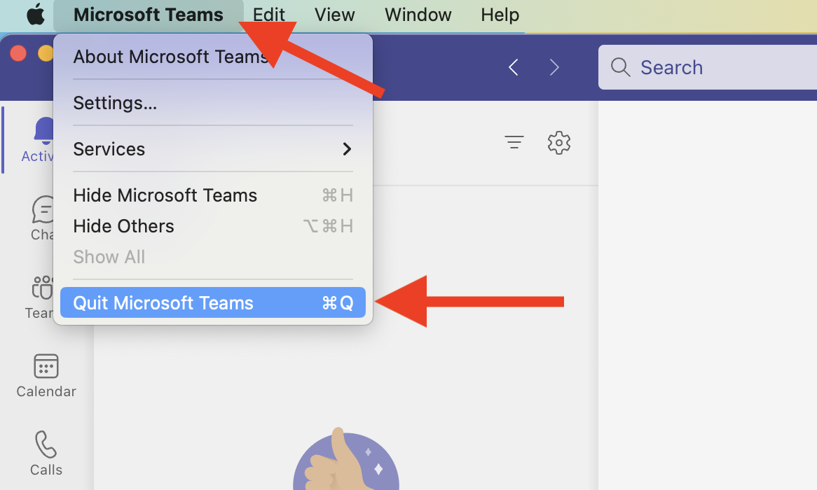 MacOS quit