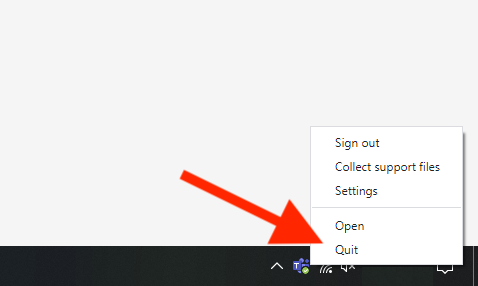 Windows quit