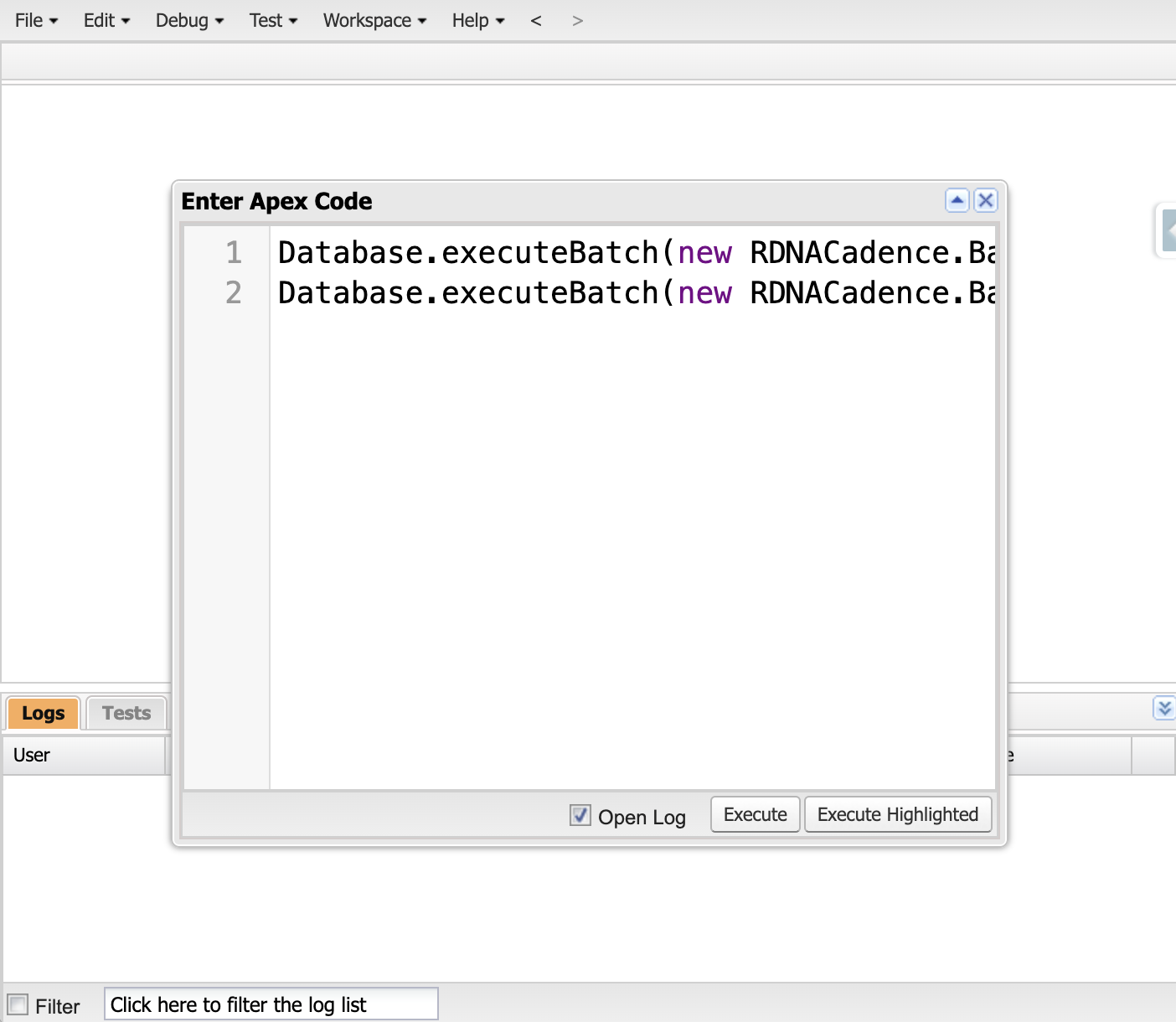 Developer Console