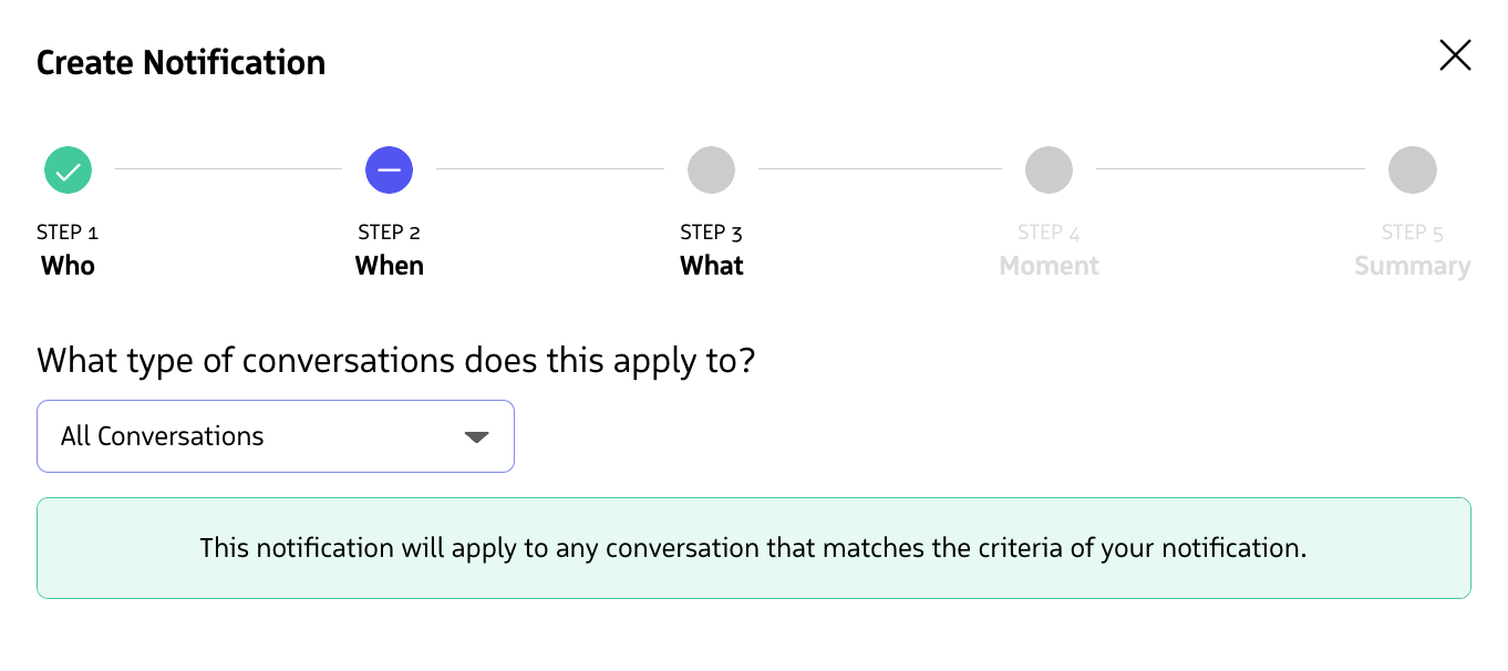 Targeting all conversations