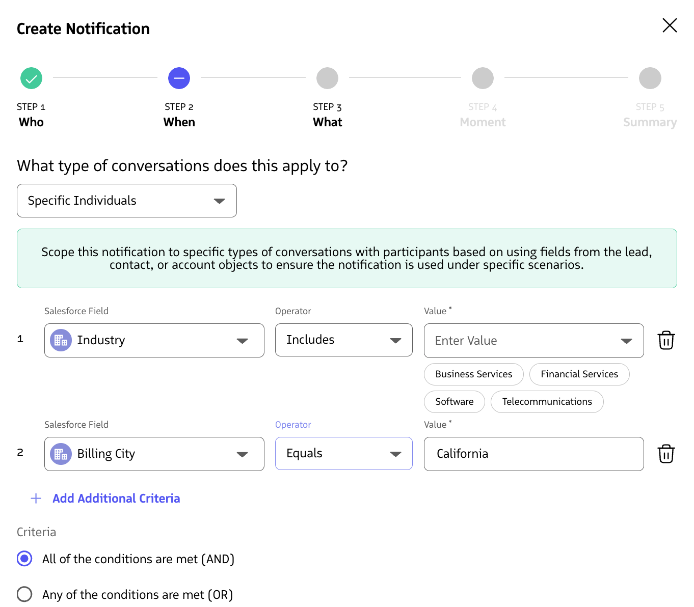 Targeting specific individuals